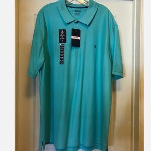 IZOD Golf Men's Polo Shirt Size XXL Teal Blue